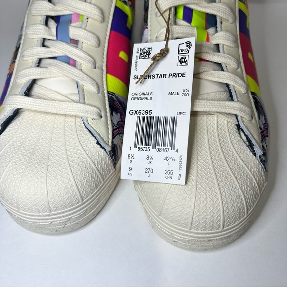 Adidas Superstar Pride Men’s 9 - Picture 8 of 9